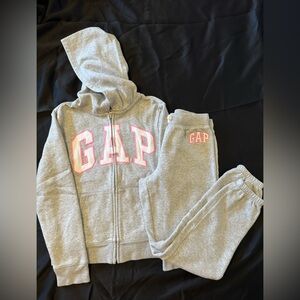 GAP Kids Gray and Pink Hoodie Set
